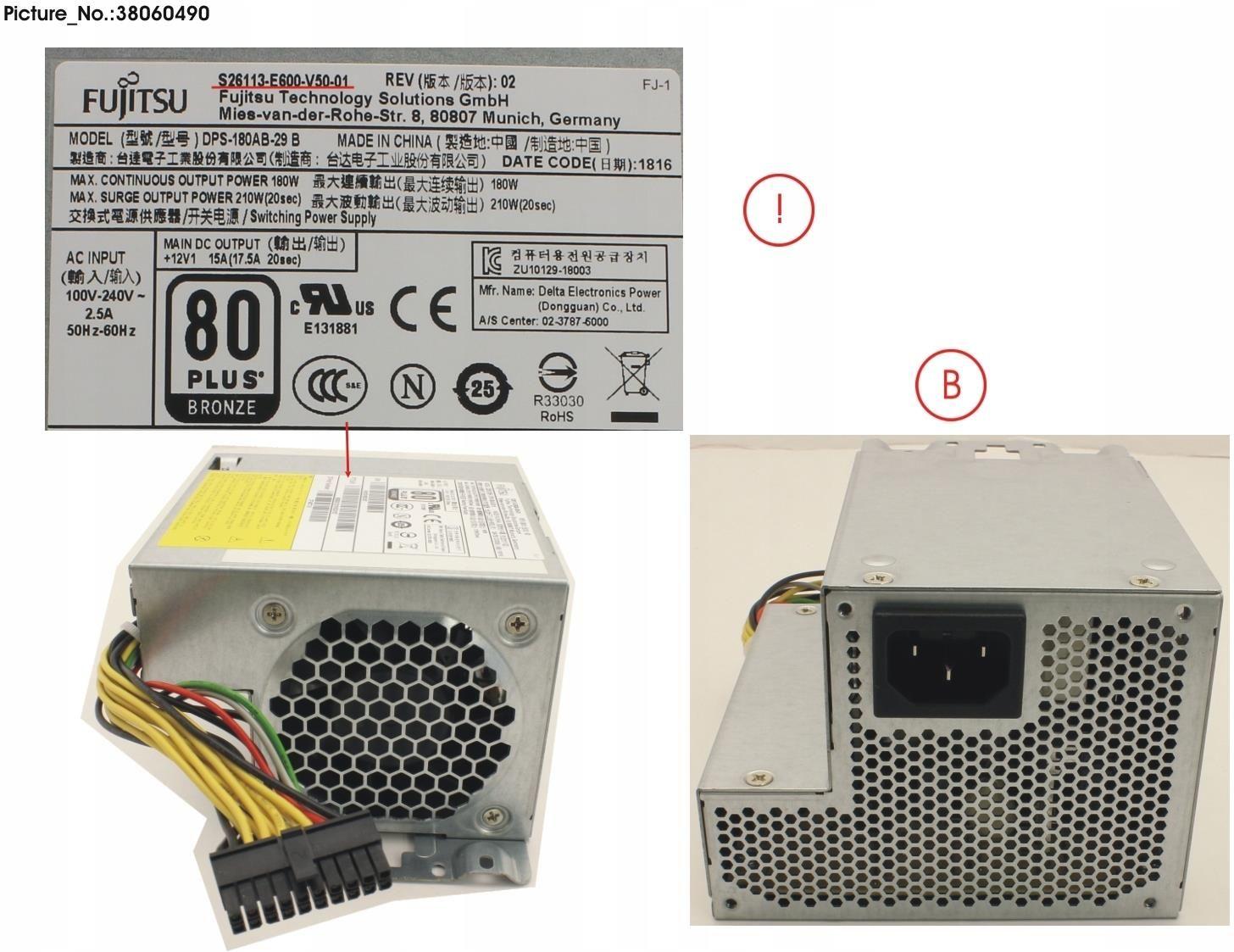 Image of Fujitsu Psu 180W