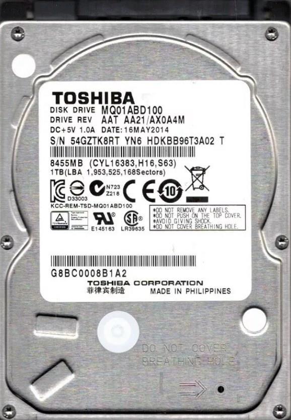 Image of Toshiba 1TB MQ01ABD100