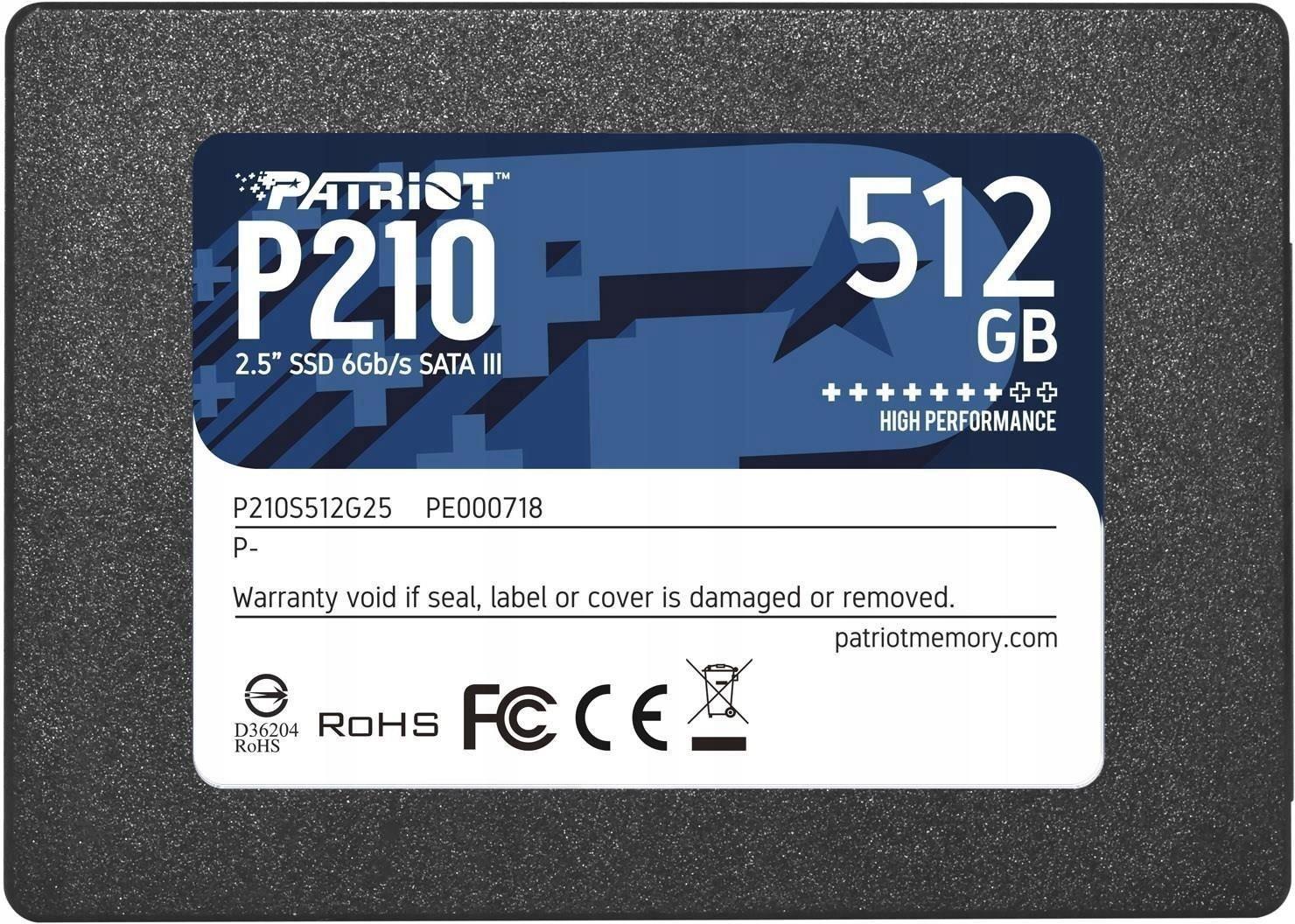Image of Patriot P210 512GB 2,5"